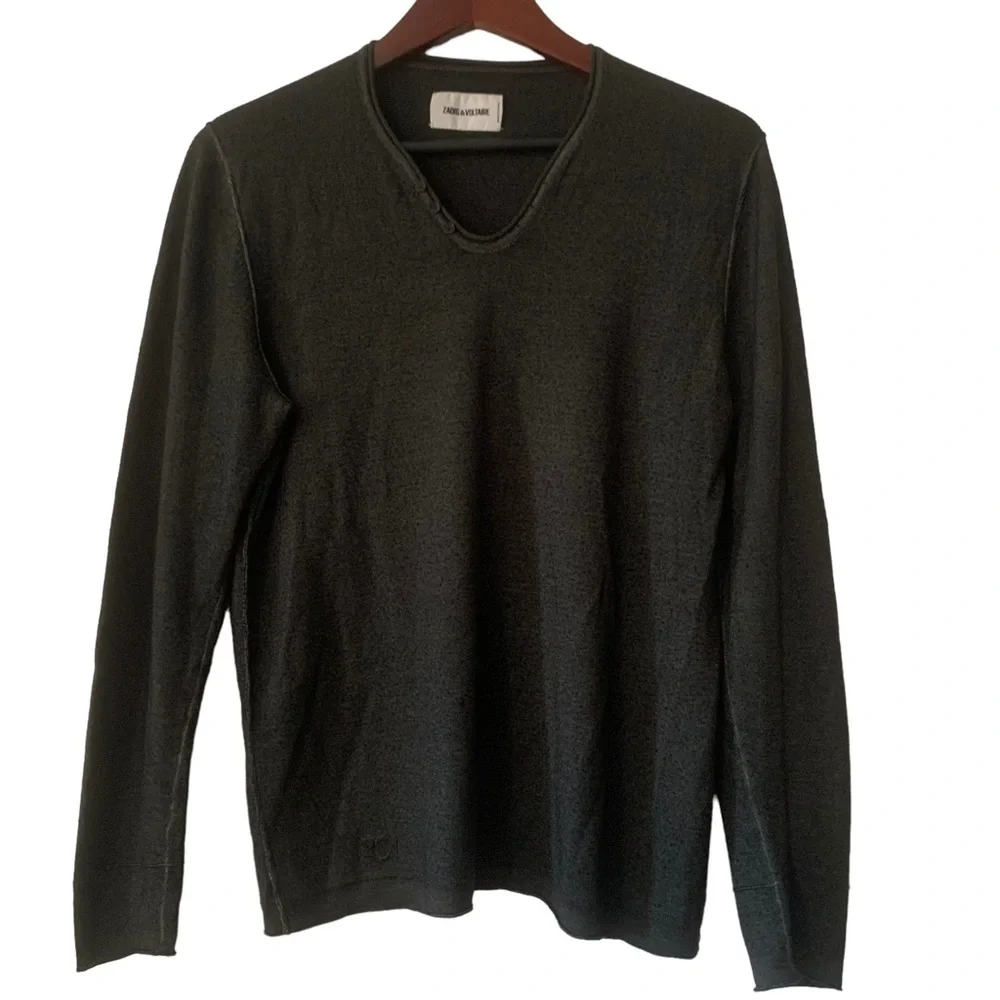 Zadig & Voiltaire Henley Neck Monastir Sweater‎ Size M